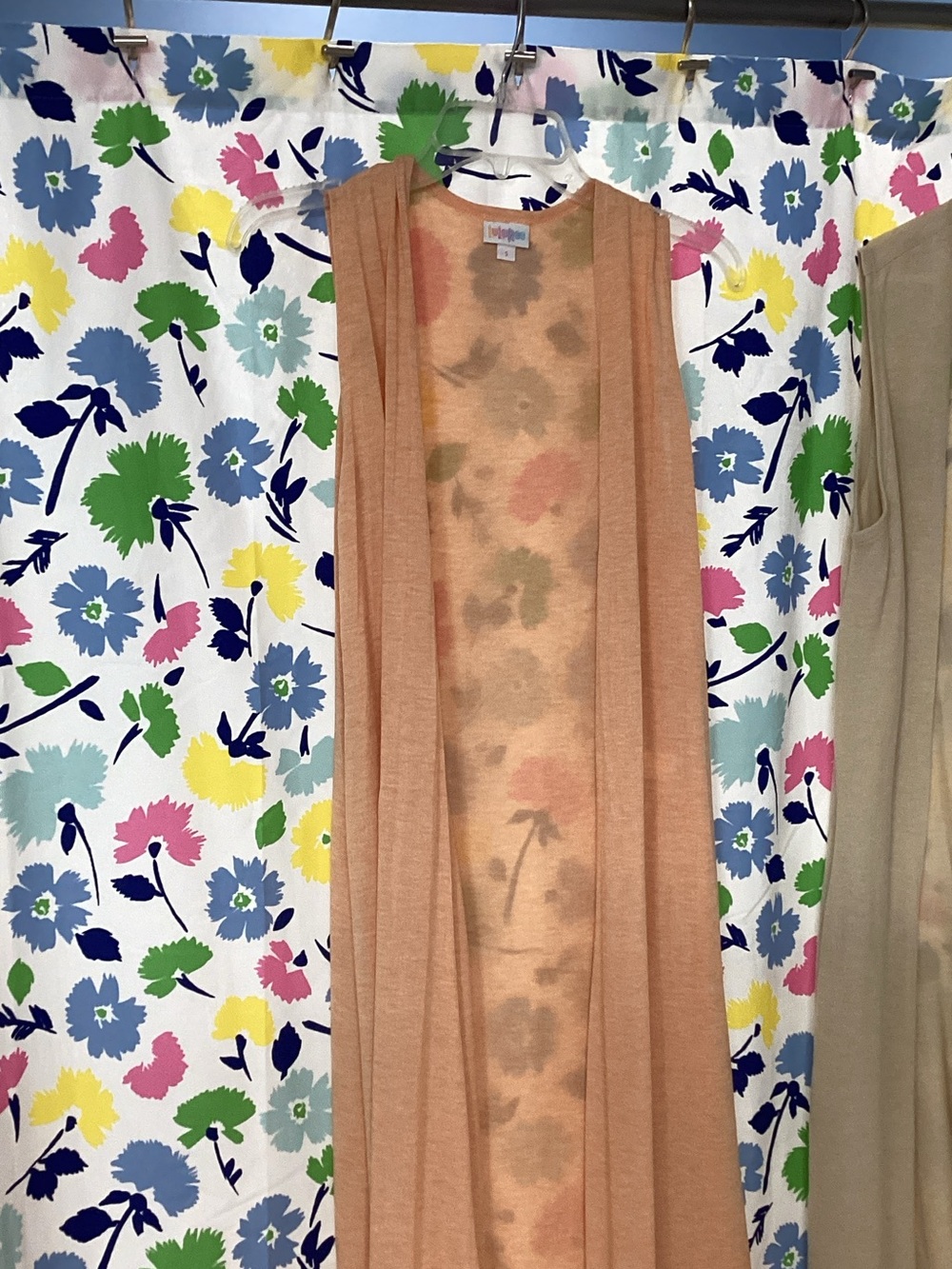 LuLaRoe Peach Open-Front Long Cardigan